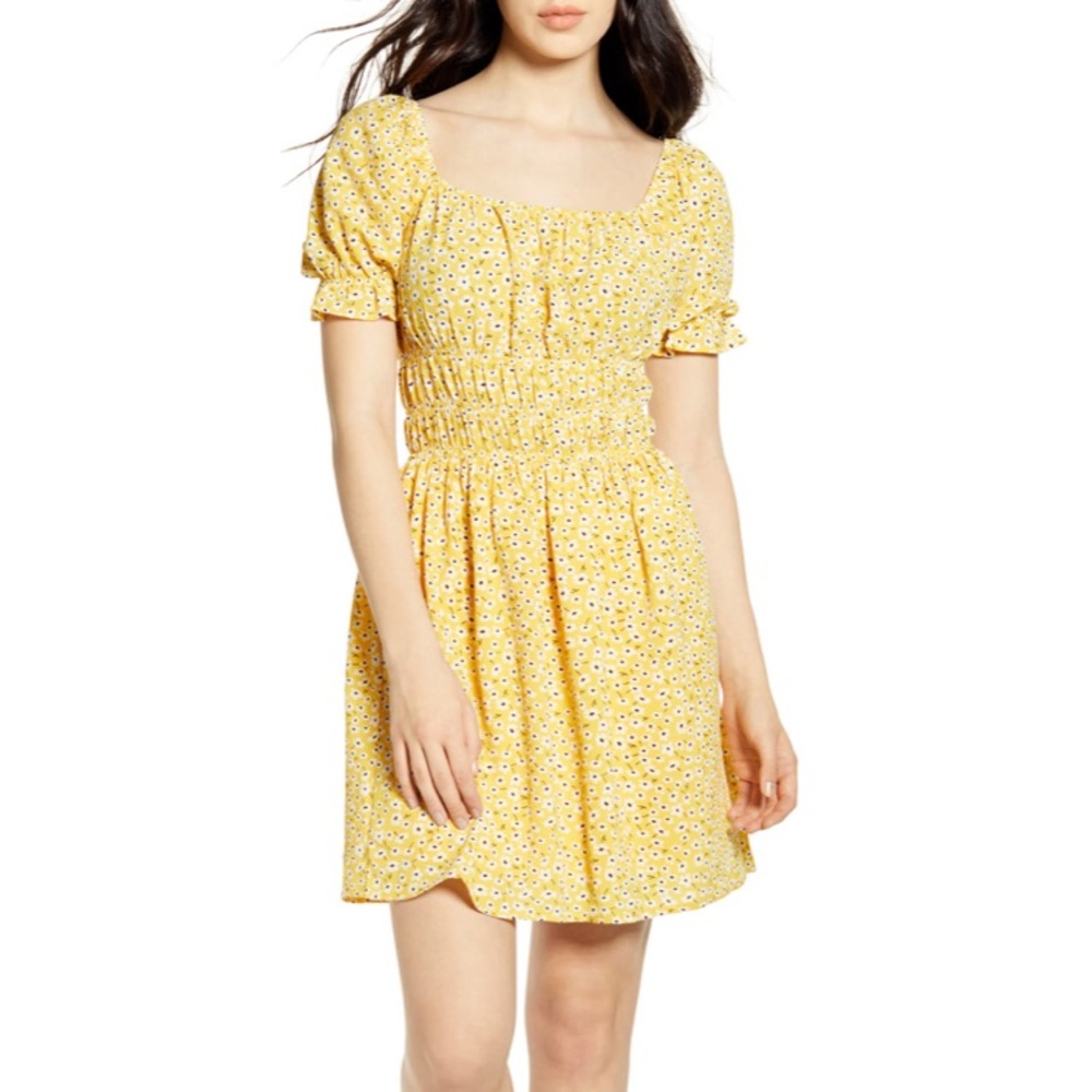 Nordstrom Yellow Daisy Floral Dress